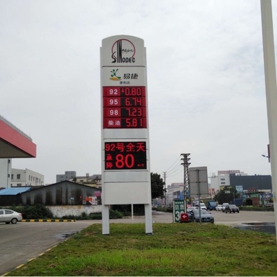 Wireless Control Waterproof 12Inch Gas Price LED Sign With Aluminum Plate Shell